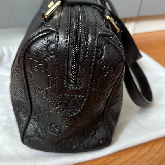 Gucci double handle Authentic leather GG print bag - Picture 4 of 9